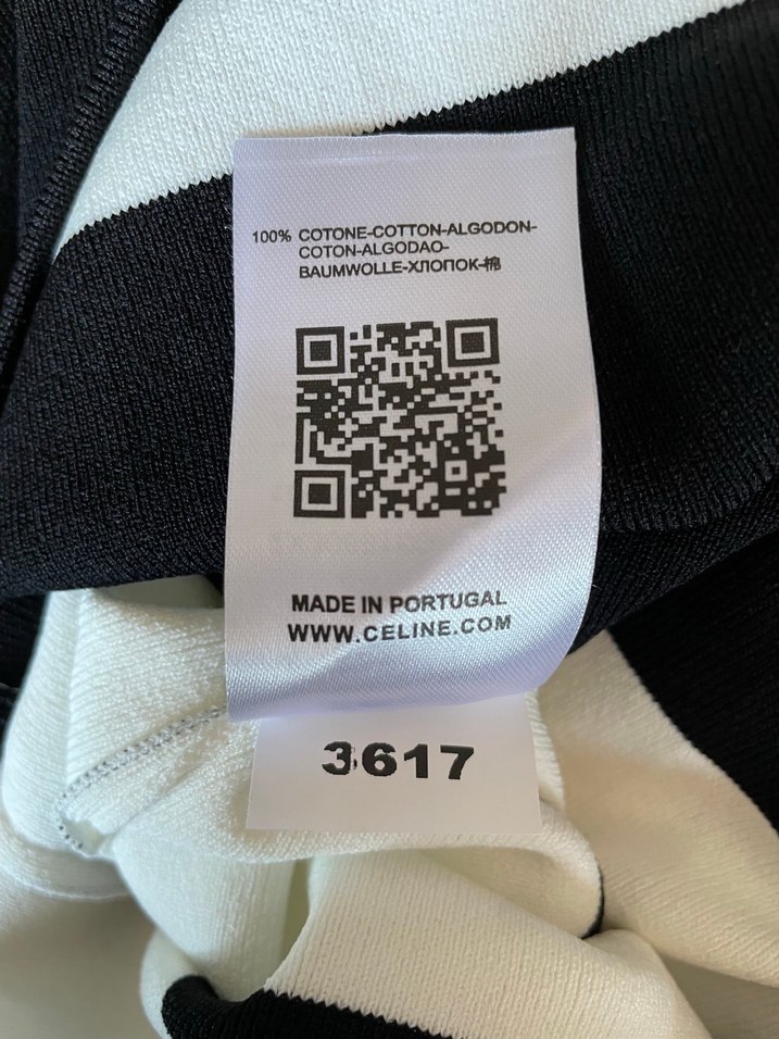 Celine Siyah Beyaz Çizgili Elbise - Görsel 4