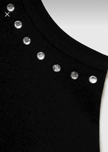 Mango Taşlı Crop - Görsel 4