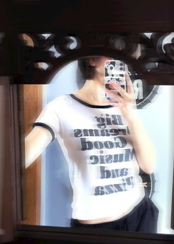 H&M Yazılı Pinterest Tişört - Görsel 2