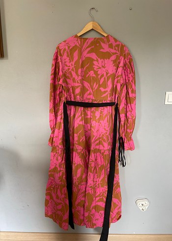 Zarif Pembe Bağcıklı Yazlık Elbise - Görsel 5