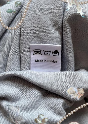 Gri Midi Boy Kadın Kimono Elbise - Görsel 7