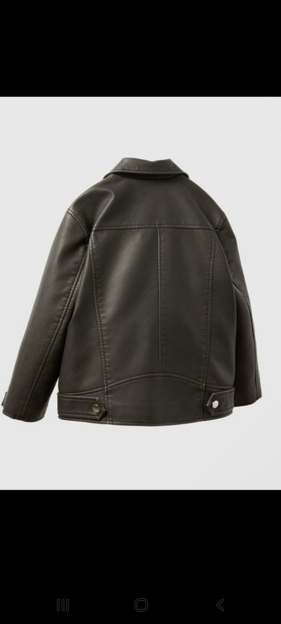 Siyah Deri Biker Ceket - Görsel 2