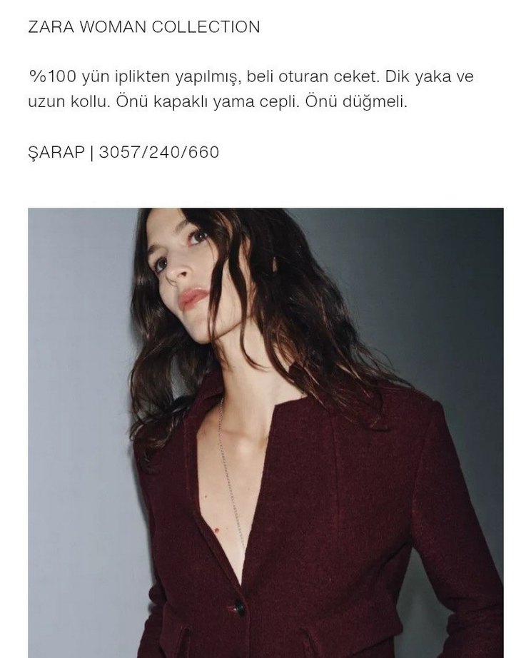 Bordo Düğmeli Kadın Blazer Ceket - Görsel 5