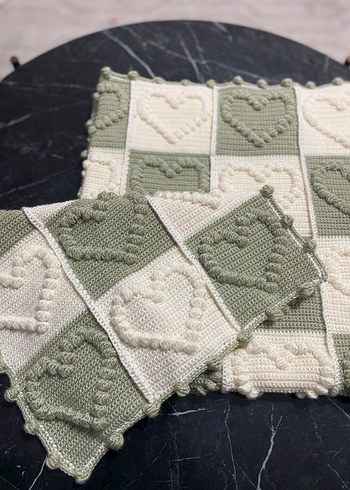 Örgü Desenli Ekose Desen Çocuk Battaniyesi - Görsel 2