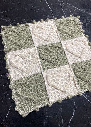 Örgü Desenli Ekose Desen Çocuk Battaniyesi - Görsel 3