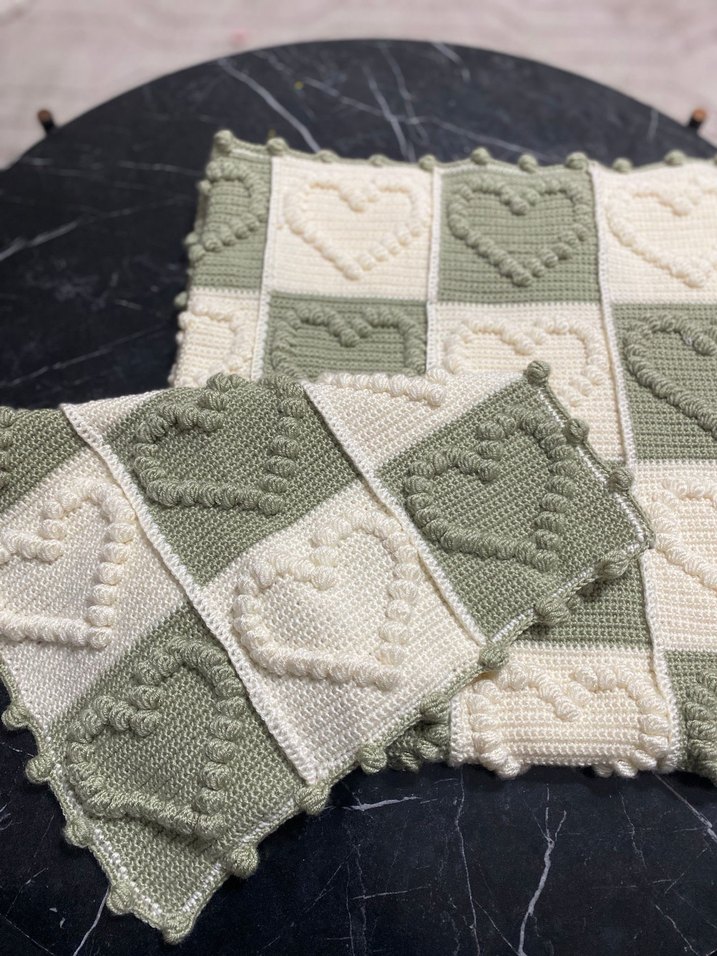 Örgü Desenli Ekose Desen Çocuk Battaniyesi - Görsel 2