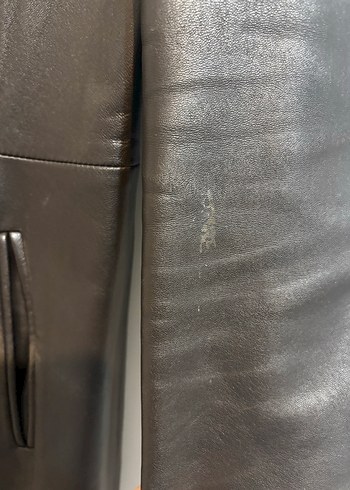 Mudo Concept Düğmeli Uzun acı Kahverengi Deri Kadın Ceket - Görsel 8