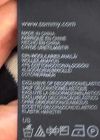 Tommy Hillfiger V Yakalı Lacivert Beyaz Çizgili Kadın Kazak - Görsel 6