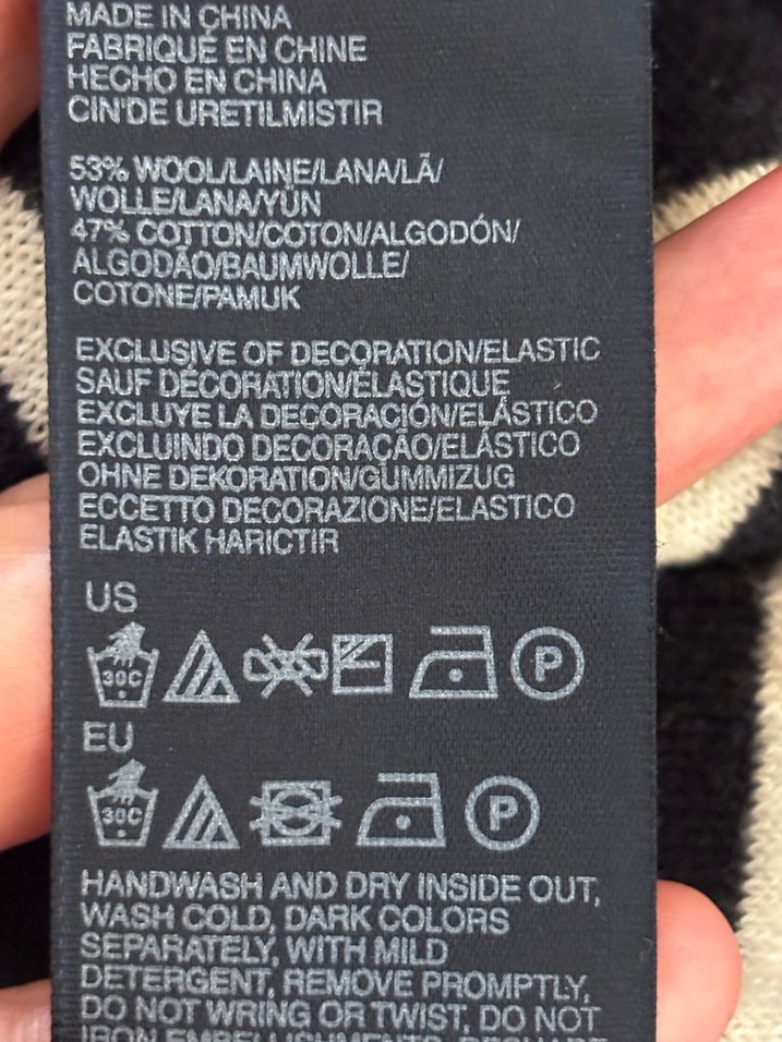 Tommy Hillfiger V Yakalı Lacivert Beyaz Çizgili Kadın Kazak - Görsel 5