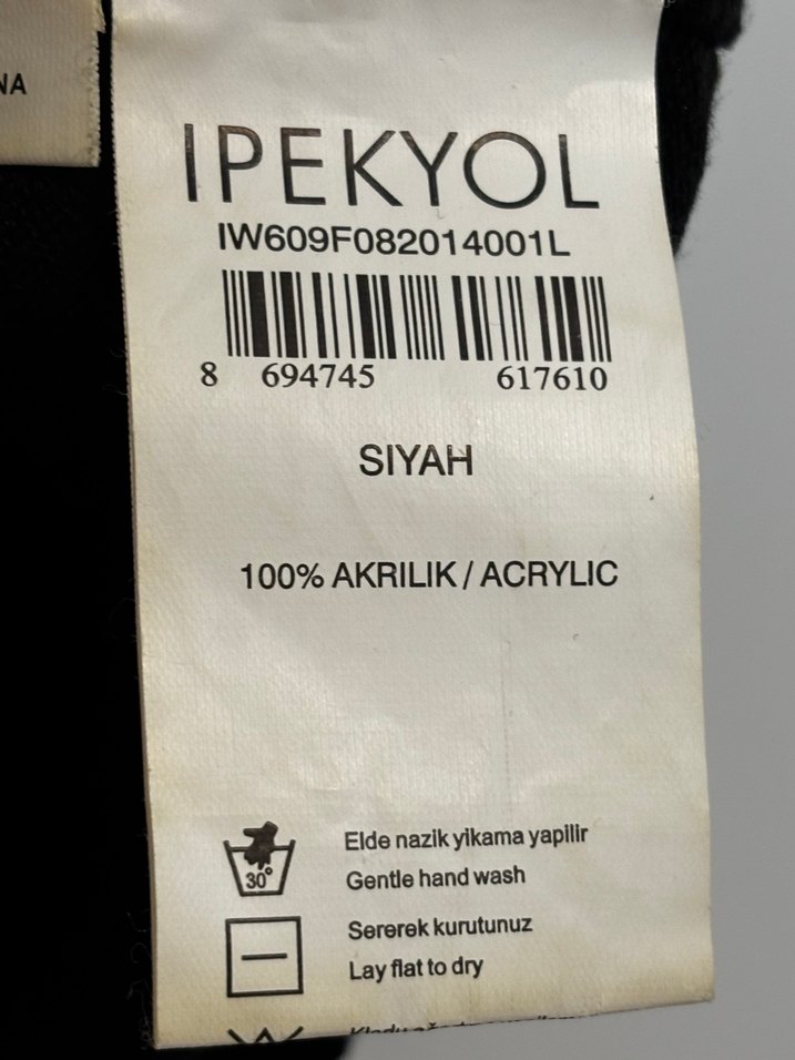 İpekyol Kemerli Siyah Kadın Kısa Kollu Triko - Görsel 3