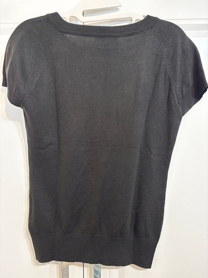 İpekyol Kemerli Siyah Kadın Kısa Kollu Triko - Görsel 4