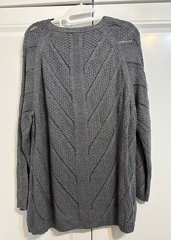 Yargıcı Gri Örgü Kadın Triko Kazak - Görsel 3