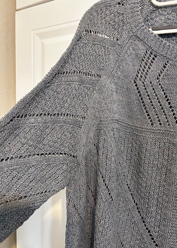 Yargıcı Gri Örgü Kadın Triko Kazak - Görsel 4