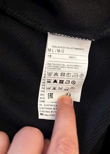 Benetton Siyah Kapüşonlu Salaş Kadın Sweatshirt - Görsel 4