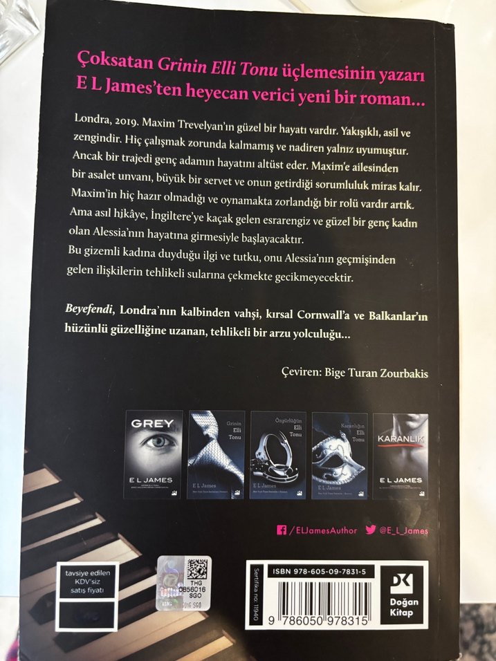 Beyefendi - E L James - Görsel 2