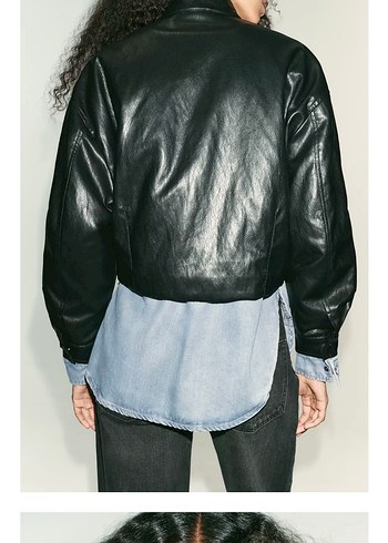 Zara deri ceket - Görsel 2