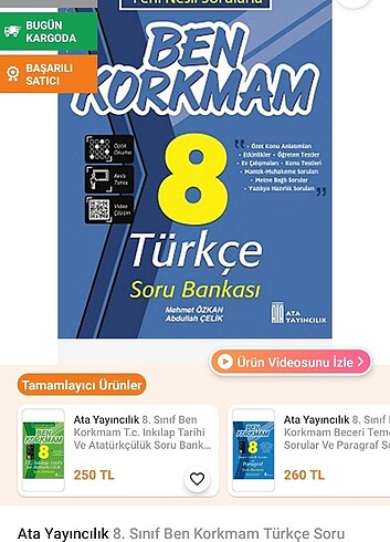 8. Sınıf türkçe ben korkmam LGS