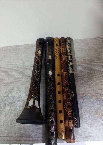 El İşçiliği Ahşap pirinç ve sedef kaplama Nefesli Müzik Aletleri - Görsel 2