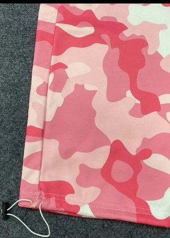 Pembe Kamuflaj Rahat Kesim Kadın Eşofman - Görsel 4