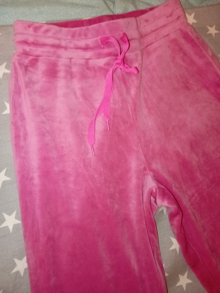 Pembe Dantel Detaylı Salaş Kadın Eşofman Altı - Görsel 3