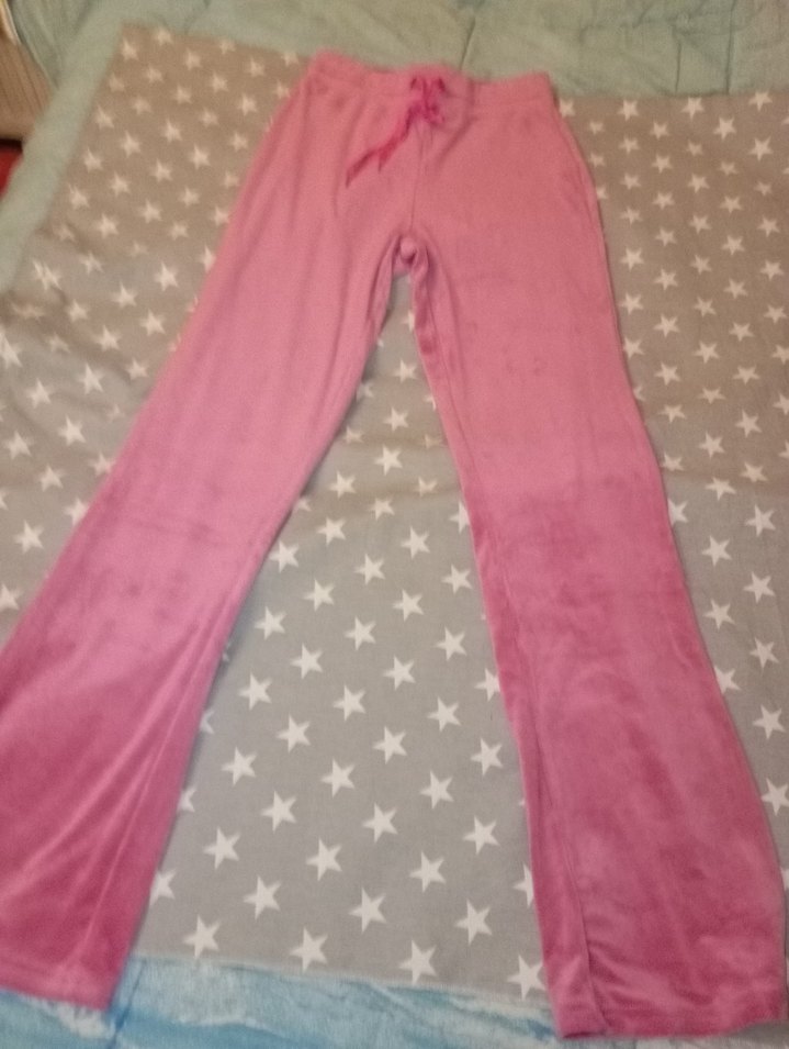 Pembe Dantel Detaylı Salaş Kadın Eşofman Altı - Görsel 5