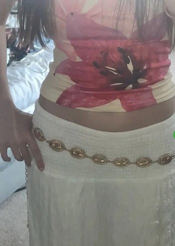 Beyaz maxi Etek polyester - Görsel 6