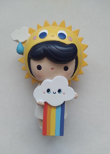 Momiji Sunshine Pastel Renkli Gökkuşağı ve Bulutlu Güneş Bebek
