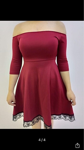 Bordo elbise