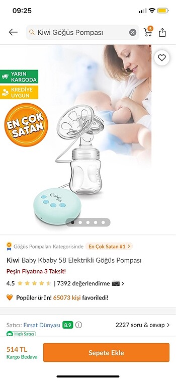 Kiwi Göğüs pompası