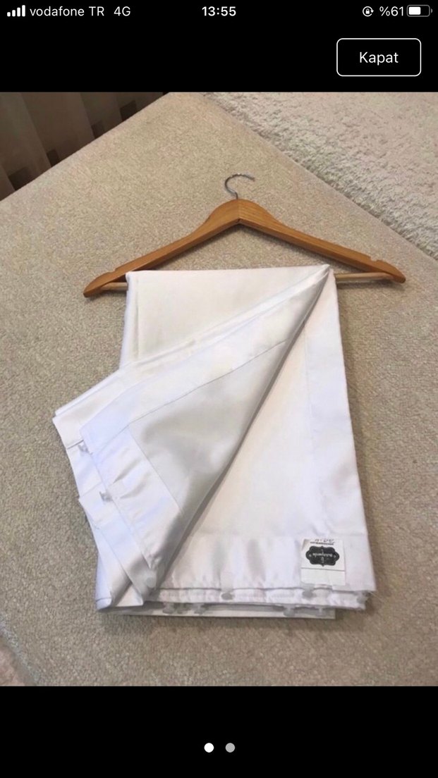 Beyaz saten güneşlik - Görsel 2