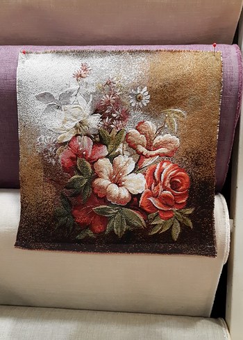 Goblen kumaş Vintage Desenli Kırlent Kılıfı - Görsel 4