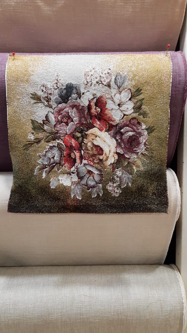 Goblen kumaş Vintage Desenli Kırlent Kılıfı - Görsel 3