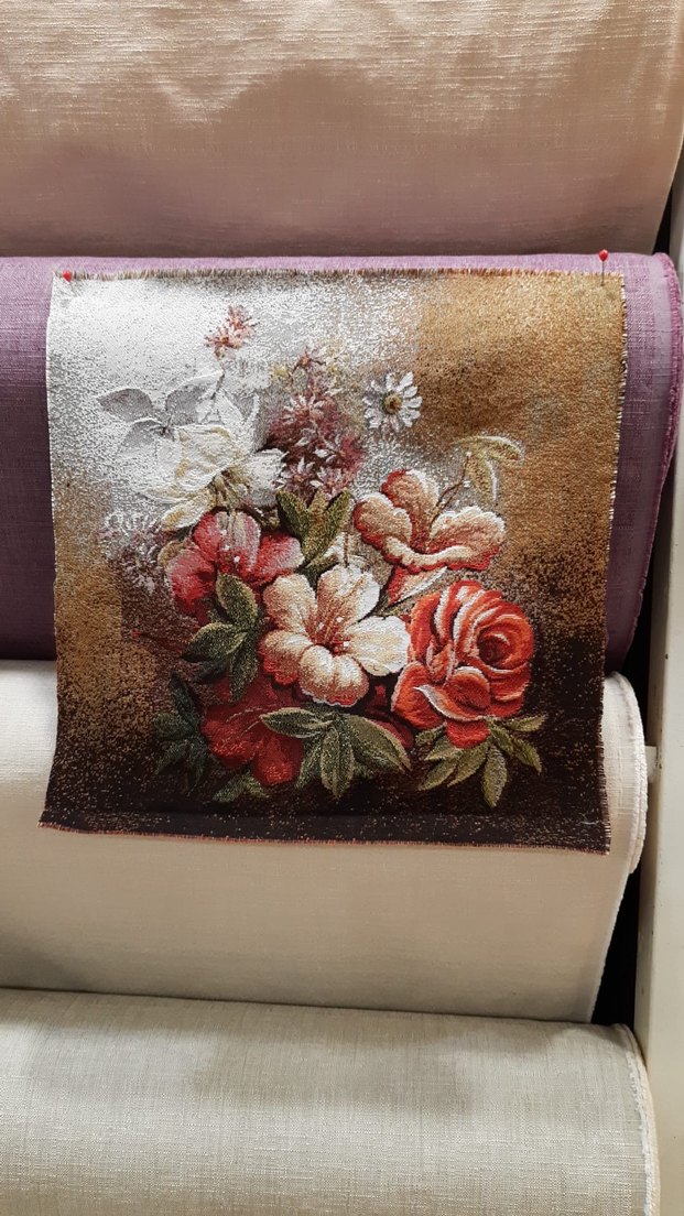 Goblen kumaş Vintage Desenli Kırlent Kılıfı - Görsel 4