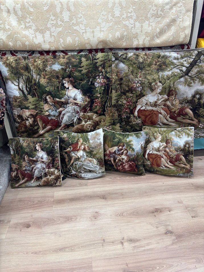 Goblen kırlent kılıfı - Görsel 2