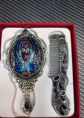 Dekoratif El Aynası ve Tarak Seti - Görsel 2