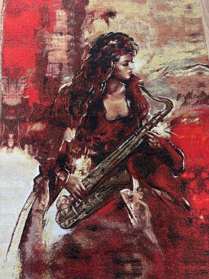 Bordo Baskılı Counterculture Halı - Görsel 2