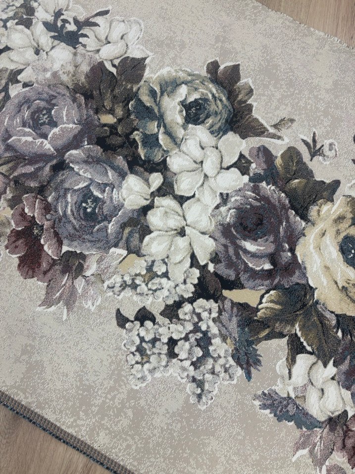 Goblen çiçek desenli kumaş - Görsel 2
