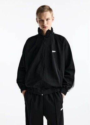 Pull and Bear pullbar retro siyah ceket