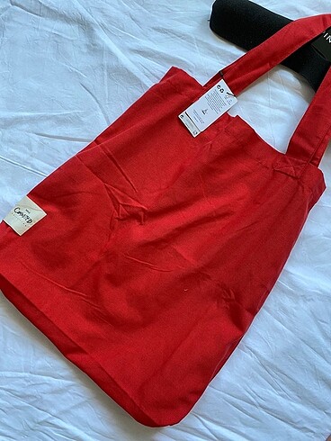 Kırmızı shopper çanta