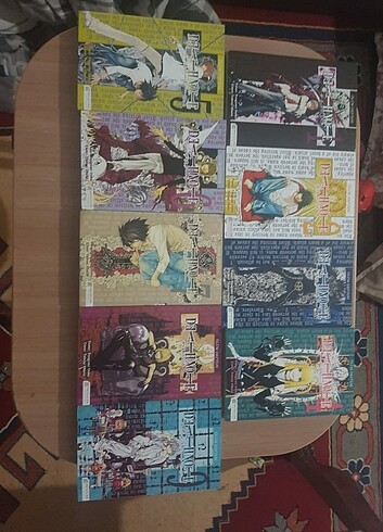 Death note ilk 9 cilt manga ölüm detferi ilk 9 kitap anime kitab