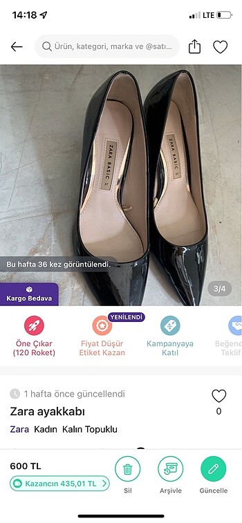 Zara Zara rugan Ayakkabı