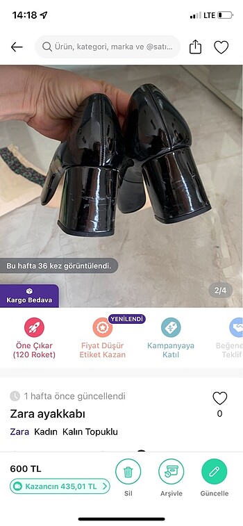 37 Beden siyah Renk Zara rugan Ayakkabı