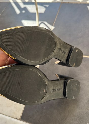 Nine West Siyah Rugan Sivri Burun Stiletto Kadın Ayakkabı