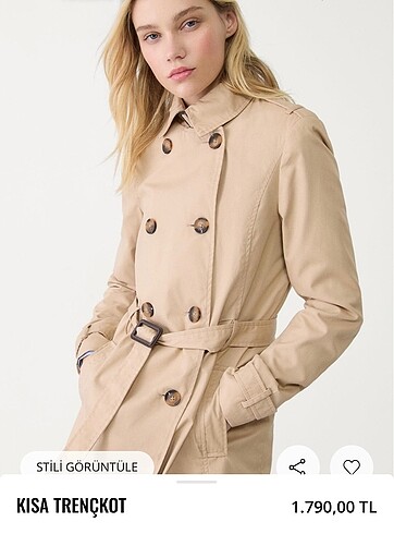 s Beden camel Renk Stradivarius trençkot