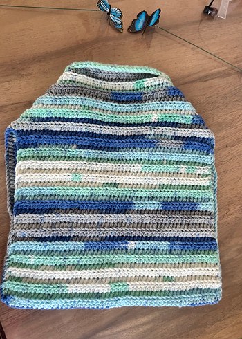 Bohem Çok Renkli Örgü Erkek Bebek Yelek - Görsel 4