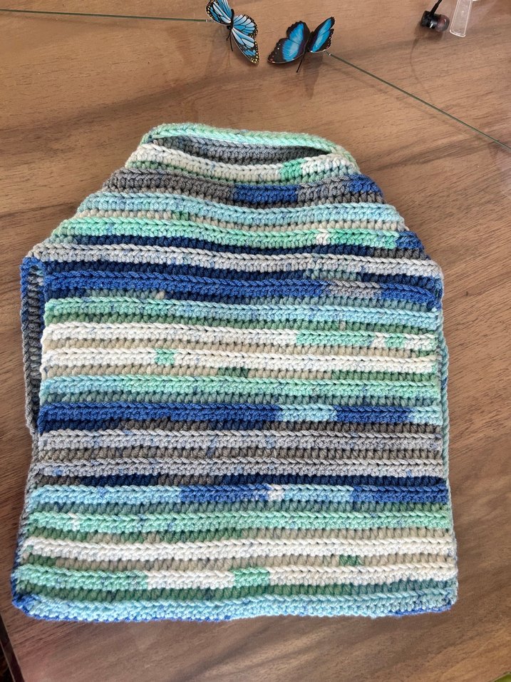 Bohem Çok Renkli Örgü Erkek Bebek Yelek - Görsel 4