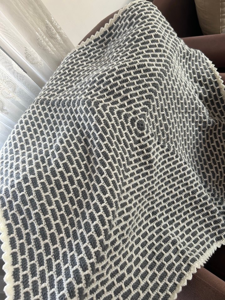 Gri Örgü Çocuk Battaniyesi - Görsel 2