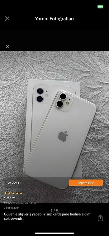 İPHONE 11 128 GB Sıfır 1 Aylık telefon
