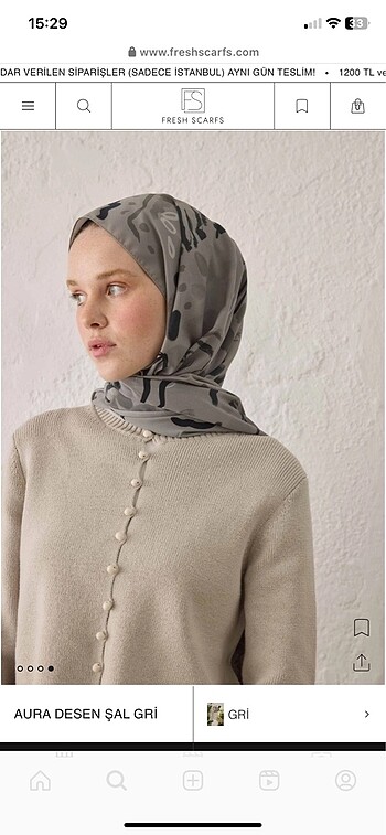 Fresh scarf şal