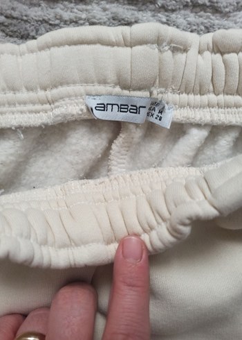 Beyaz Rahat Kesim Kadın Eşofman Altı - Görsel 2